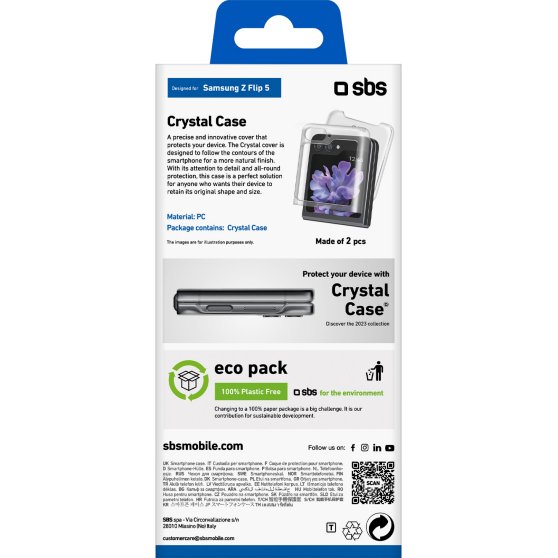 SBS Etui support Coque Crystal pour Samsung Z Flip 5