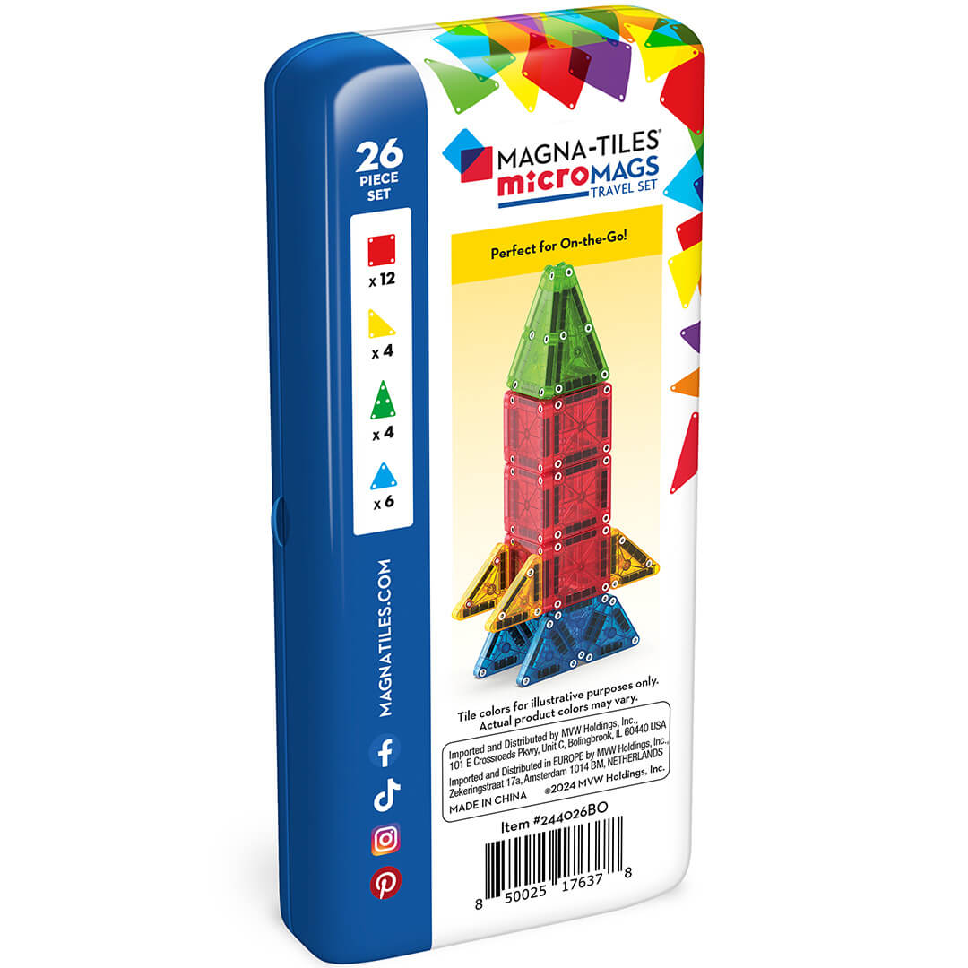 Magna-tiles micromags travel set