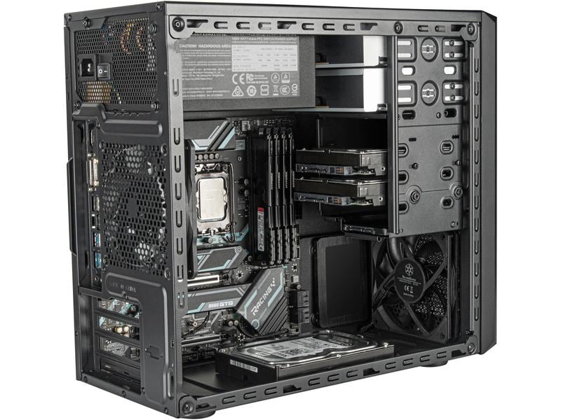SilverStone PC-Gehäuse Fara 313 Kompaktes Micro-ATX-Tower-Gehäuse mit voller Kompatibilität in Bezug auf Speicherlaufwerke