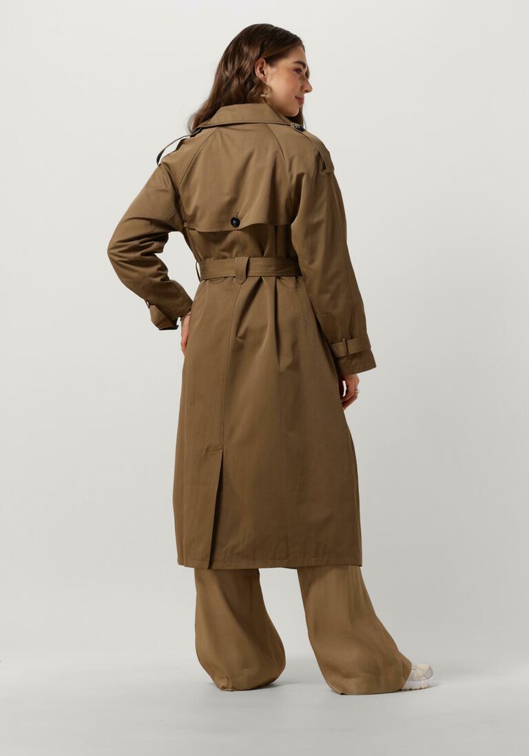 SUMMUM groene summum  trench coat