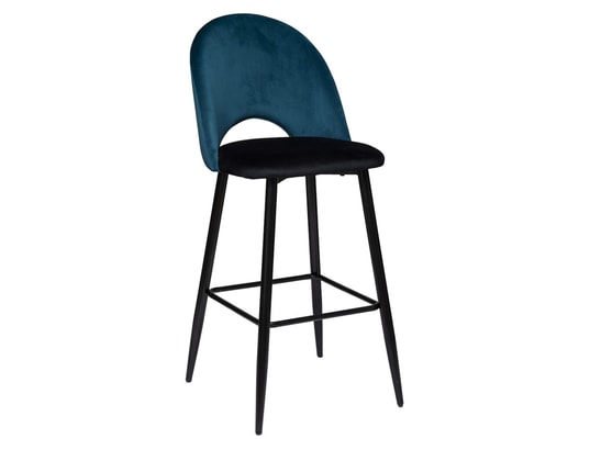 TOILINUX - Lot de 2 chaises de bar effet velours kara - hauteur d'assis...