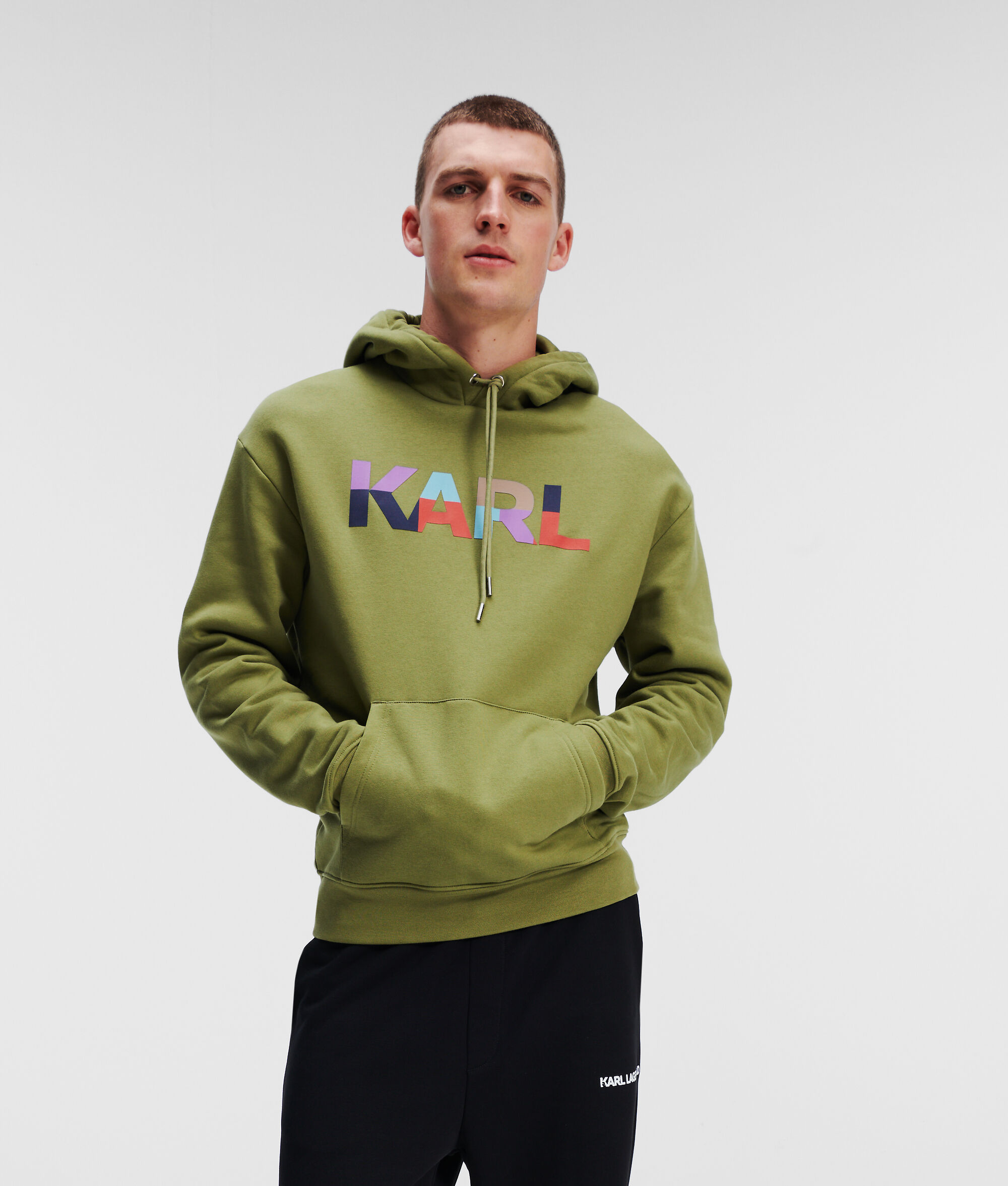 SWEAT À CAPUCHE COLOR-BLOCK AVEC LOGO KARL
