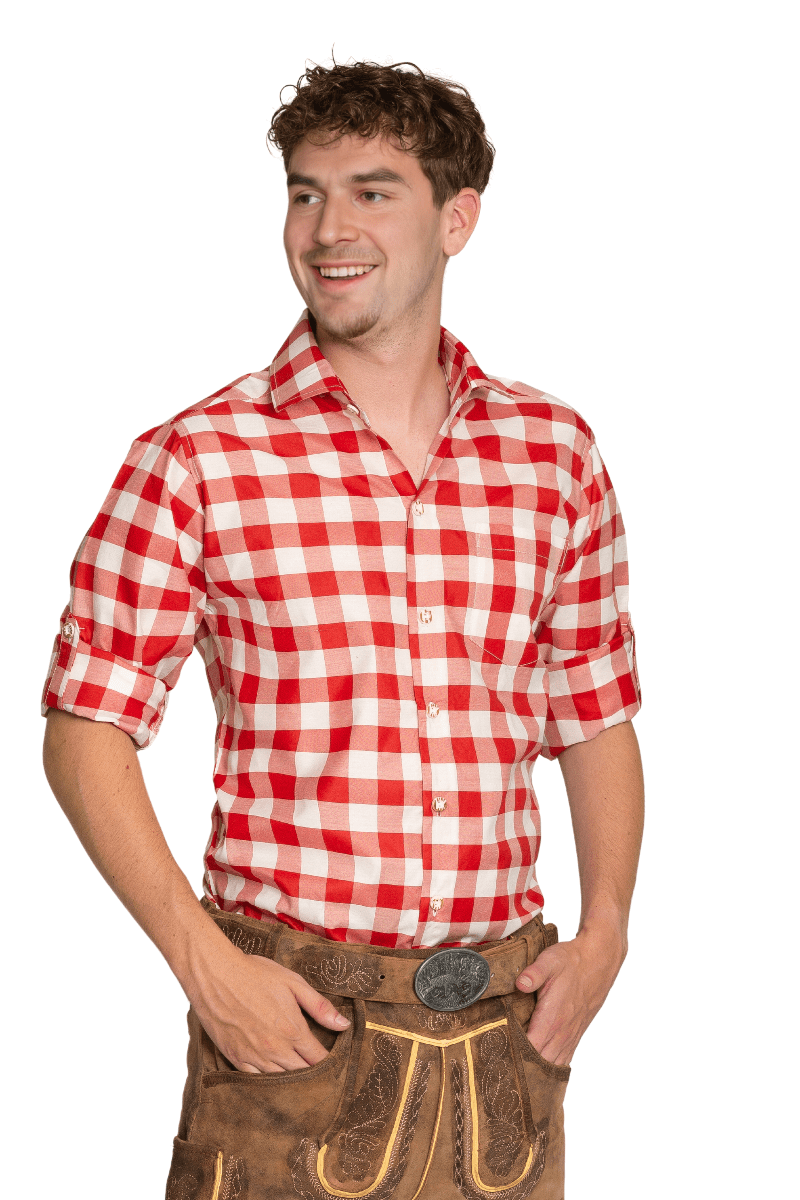 Oktoberfest Blouse Rood Wit