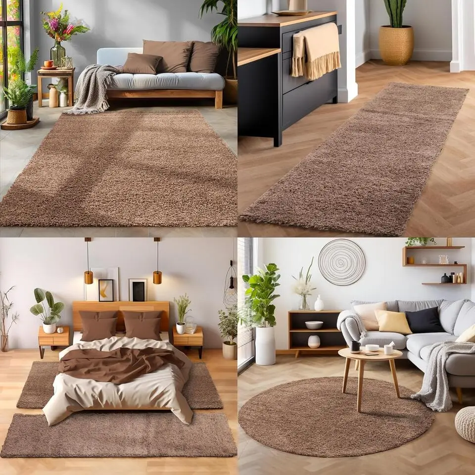 Basic Shaggy vloerkleed Caramel Hoogpolig - 120x170 CM