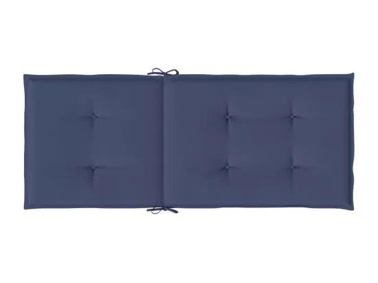 Coussins de chaise à dossier haut lot de 4 bleu marine tissu