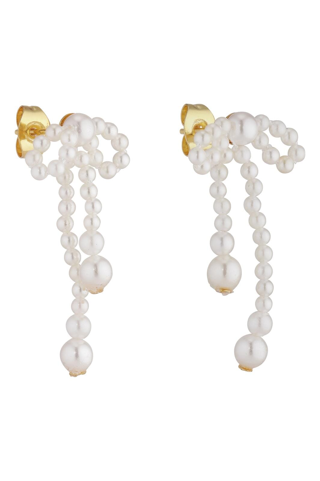 Plissé Copenhagen Bow Pearl Earring