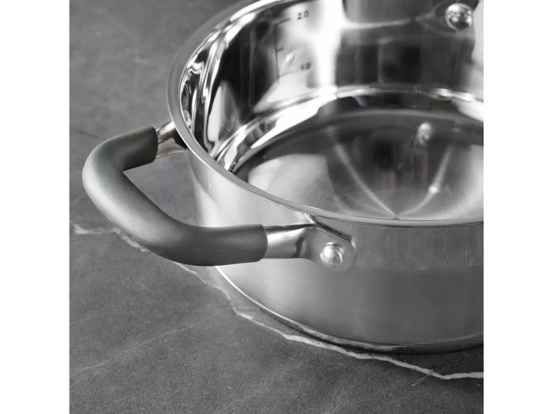 Marmite Ø28x16,5cm 9,5Len MIDNIGHT inox avec couvercle Bergner