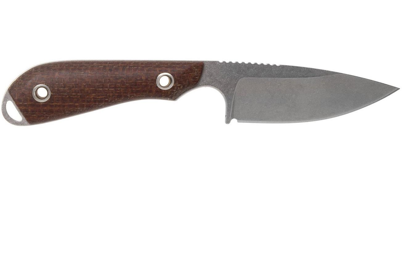 White River Knives M1 Natural Burlap Micarta vaststaand mes, Kydex schede