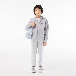 Sweatshirt zippé à capuche enfant Lacoste avec poche kangourou Pullovers & Sweatshirts - Gris - Lacoste - Enfant
