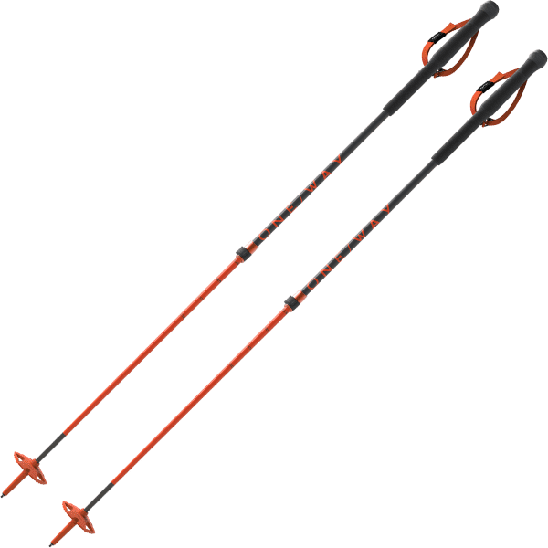Bâton ski de randonnée ONE WAY TR CARBON VARIO 110-145 DARK GREY/NEON ORANGE