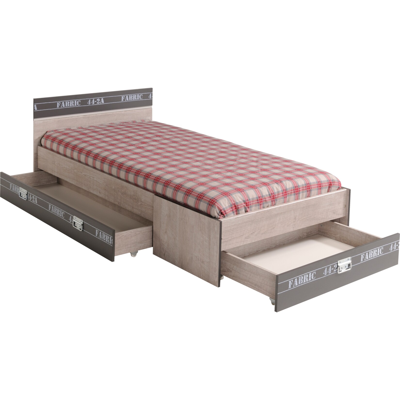 Parisot Einzelbett mit drei Schubkästen 