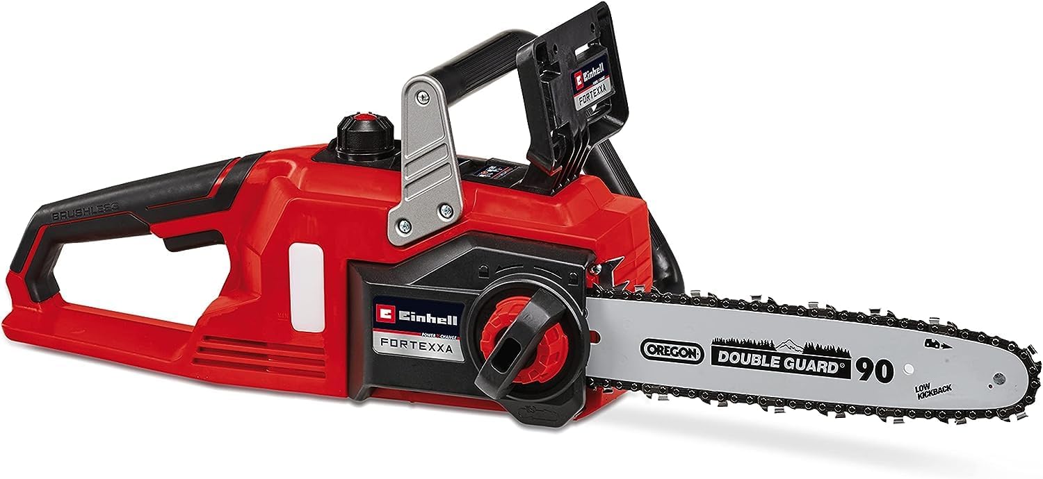 Einhell Akku-Kettensäge FORTEXXA 18/30 Power X-Change (Li-Ion, 18V, bürstenloser Motor, 30 cm Schwert, max. 4.300 min-1, ohne Akku & Ladegerät), Rot/Schwarz