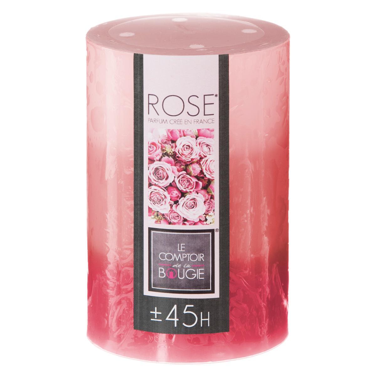 BOUGIE PARFUMEE TRIO ROSE 7X10CM