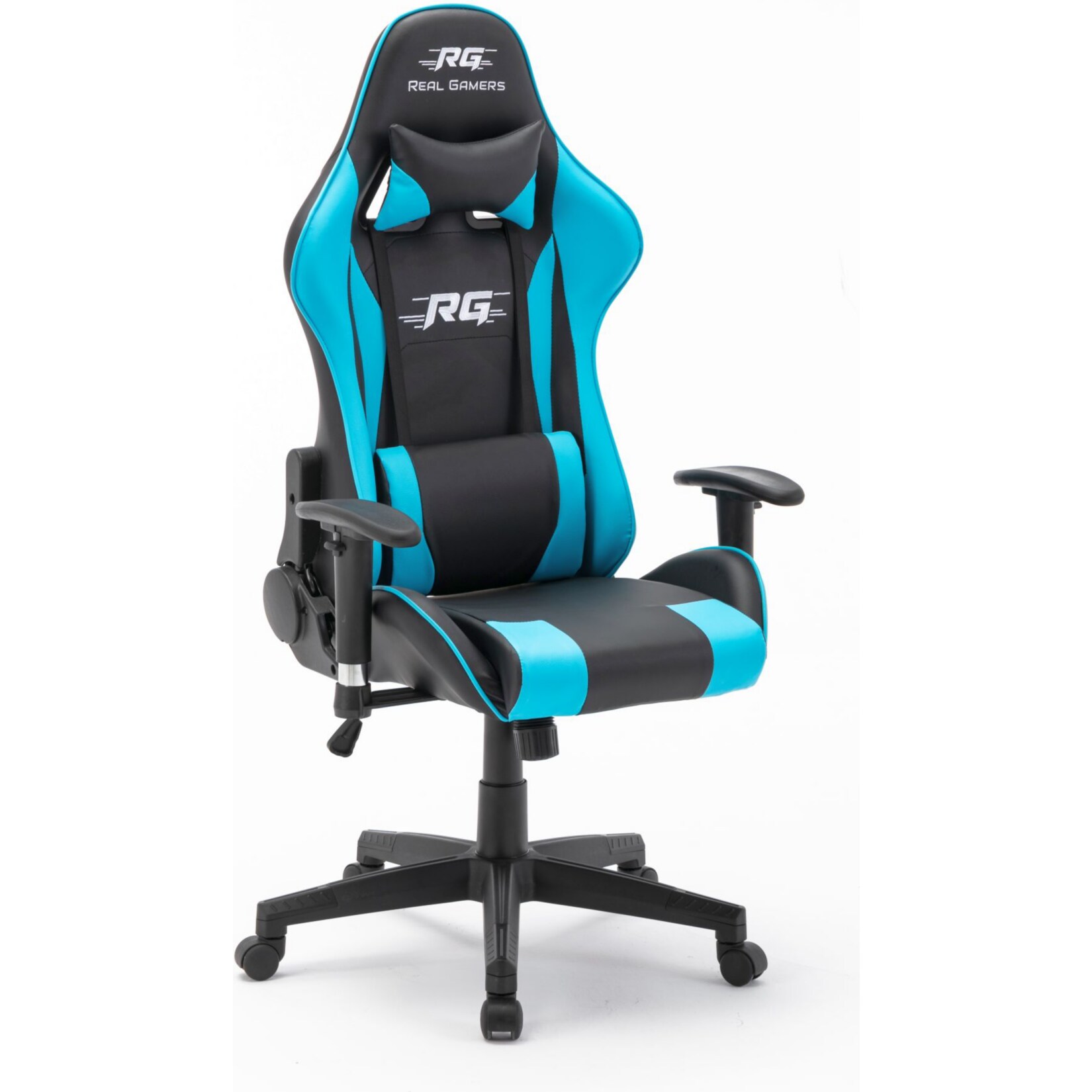 Gaming Computerstuhl Real Gamers Pro schwarz blau Drehstuhl Gamer Büro Stuhl