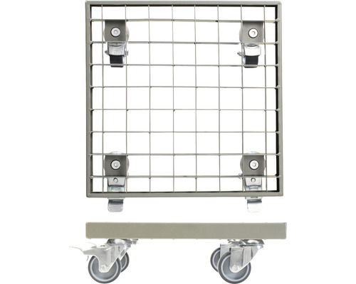 Wagner plantenwagen 29 x 29 x 9,5 cm metaal groengrijs