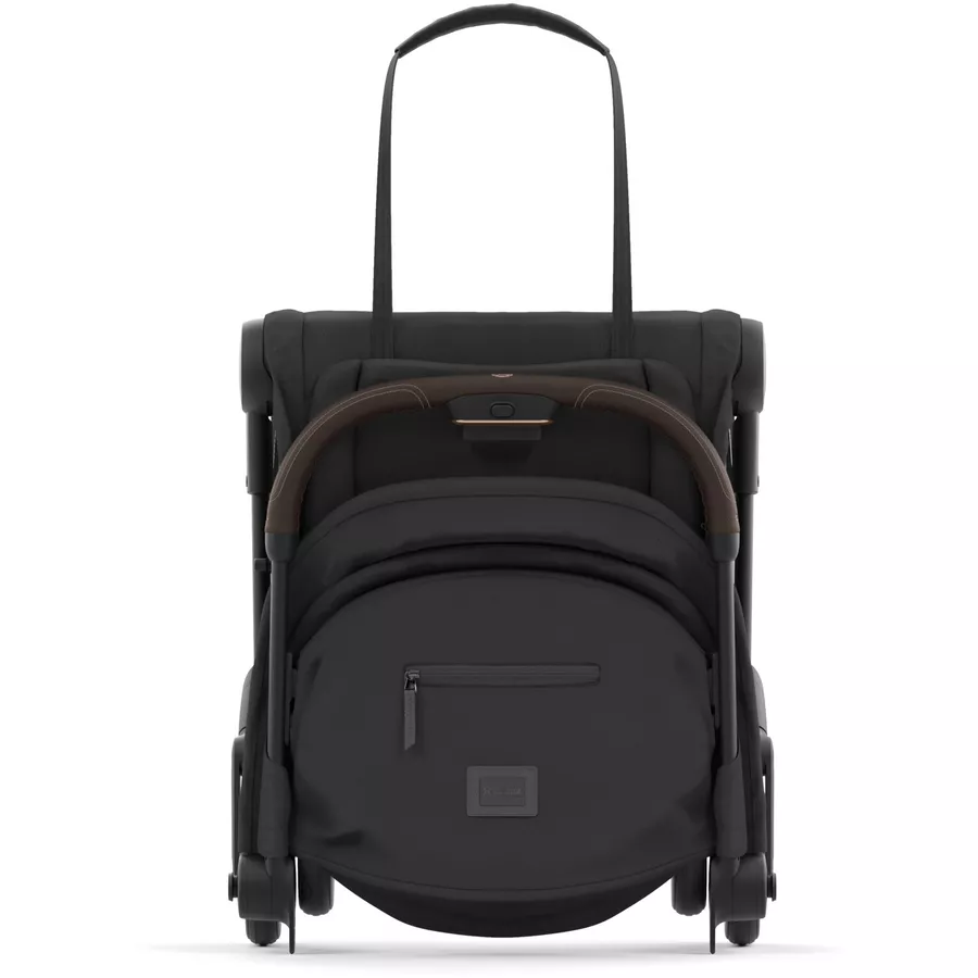 cybex PLATINUM Buggy Coya Matt Black Sepia Black inklusive Babyschale Cloud T I-Size Plus Leaf Green  und Adapter
