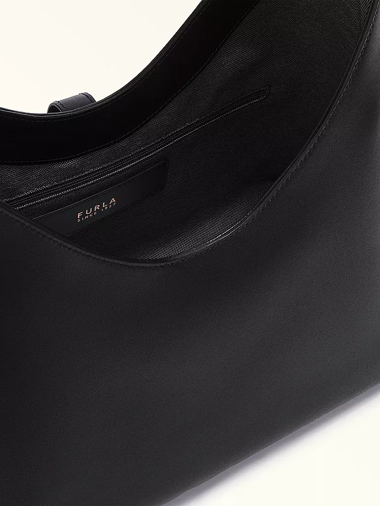 FURLA Ledertasche - Hobo Bag GOCCIA Medium schwarz
