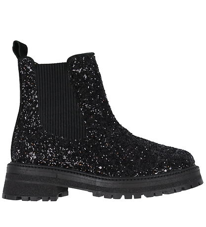 Angulus Stiefel - Schwarz/Schwarz Glitzer