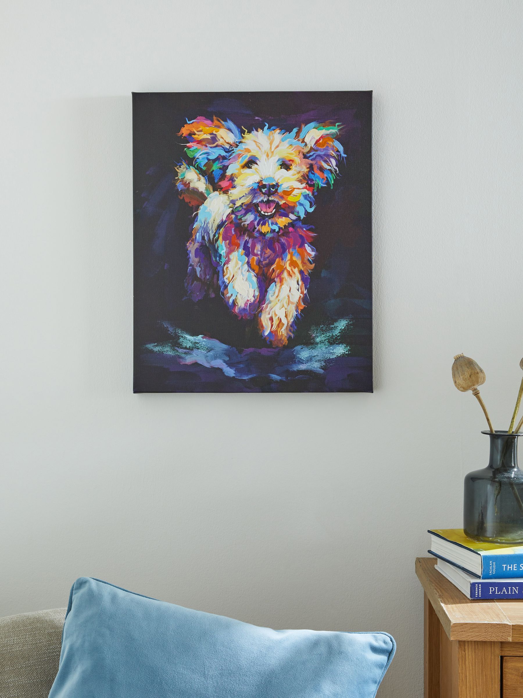 Kleine Charlie Cockapoo canvas wanddecoratie