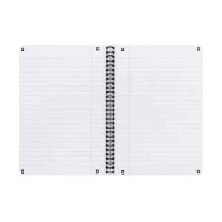 Oxford Touch Collegeblock B5 liniert aqua, 80 Blatt, Doppelspirale, abgerundete Ecken, Optik Paper®