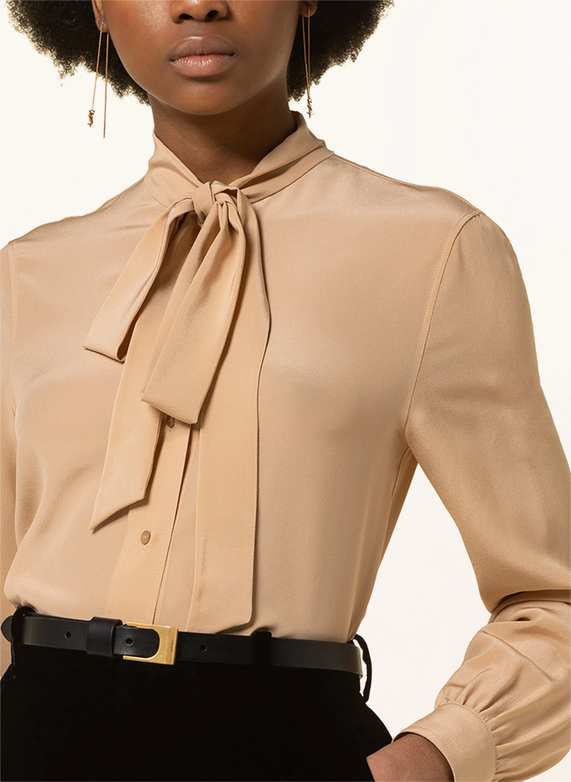 SAINT LAURENT Seidenbluse mit Schluppe