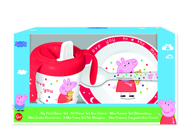 Peppa Gris Barneservise 3-pakning