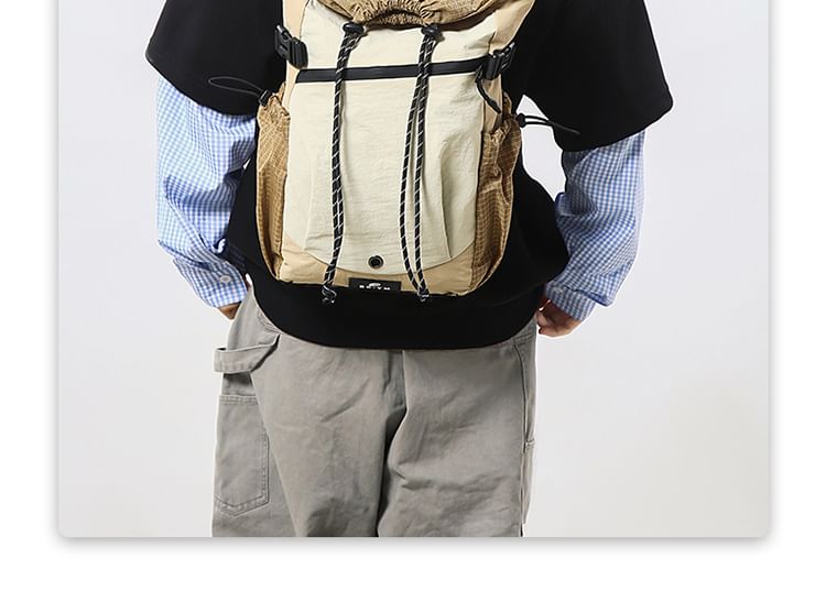 Hikuozy - Nylon rugzak met trekkoordpaneel
