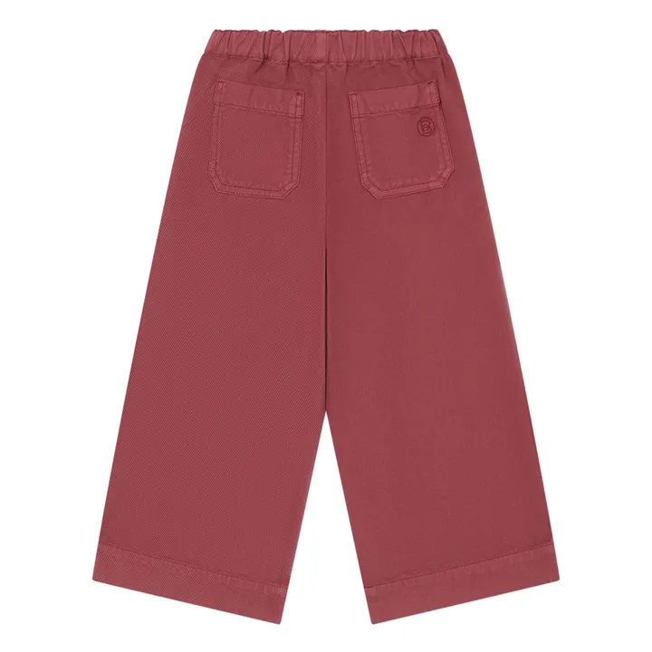 SMALLABLE BASICS Pantalon Droit Fille Elastiqué à la Taille en Denim | Bordeaux