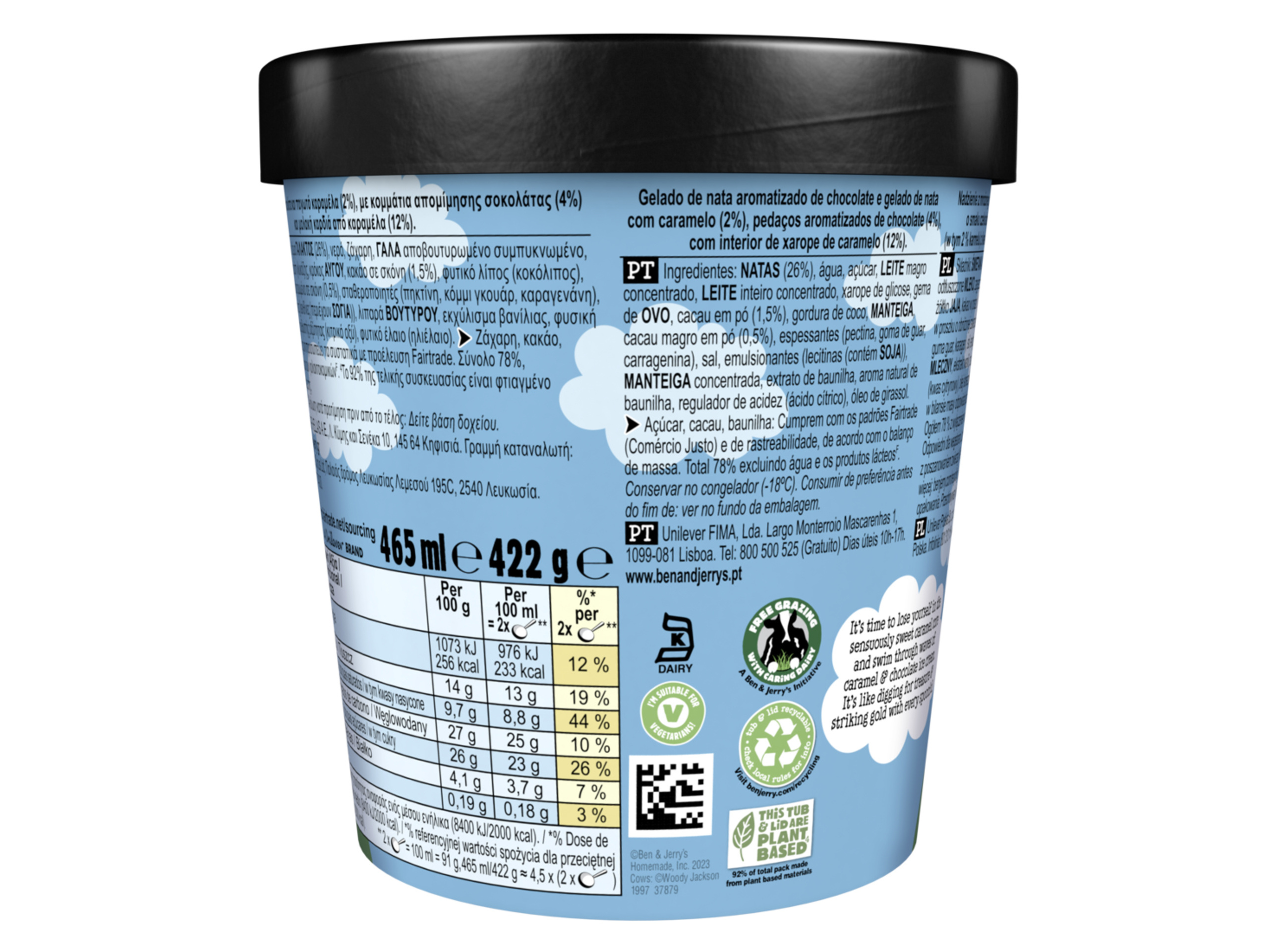 GELADO BEN & JERRY'S KARAMEL SUTRA 465ML