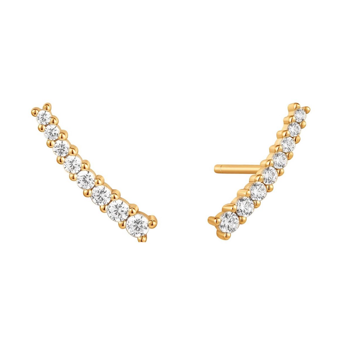Boucles d'oreilles puces Ania Haie Glam Crawler dorées