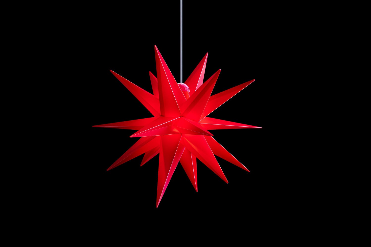 Sterntaler Decoratieve Ster | Kunststof Kerstster | 18-punts Opvouwbare Ster | 25cm | Binnen- en Buitengebruik | LED | Werkt op Batterijen