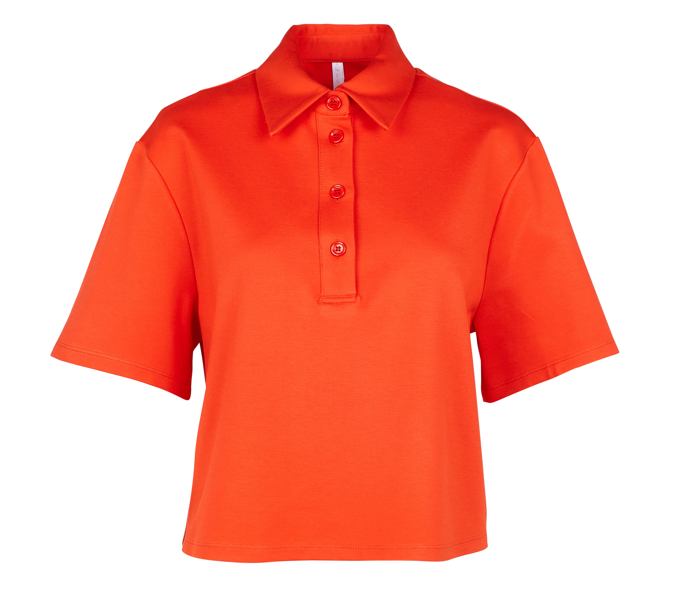Polo en viscose mélangée | Rose