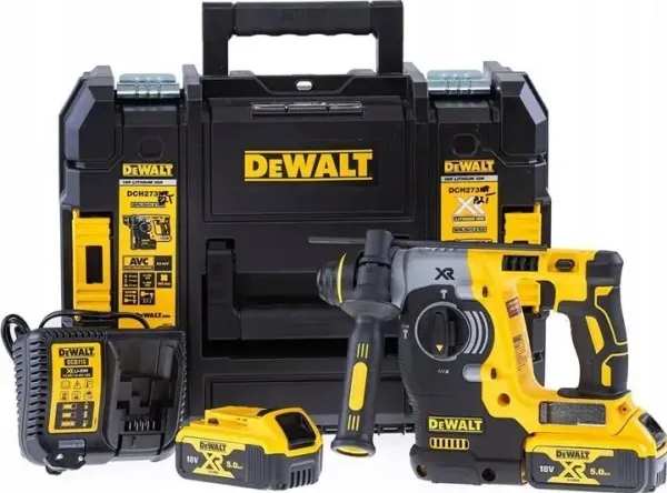 DeWALT DCH273P2T-QW - Hammerbor - ledningfri - SDS-plus - 2.1 Joule - 2 batterier, inkluderet oplader - 18 V