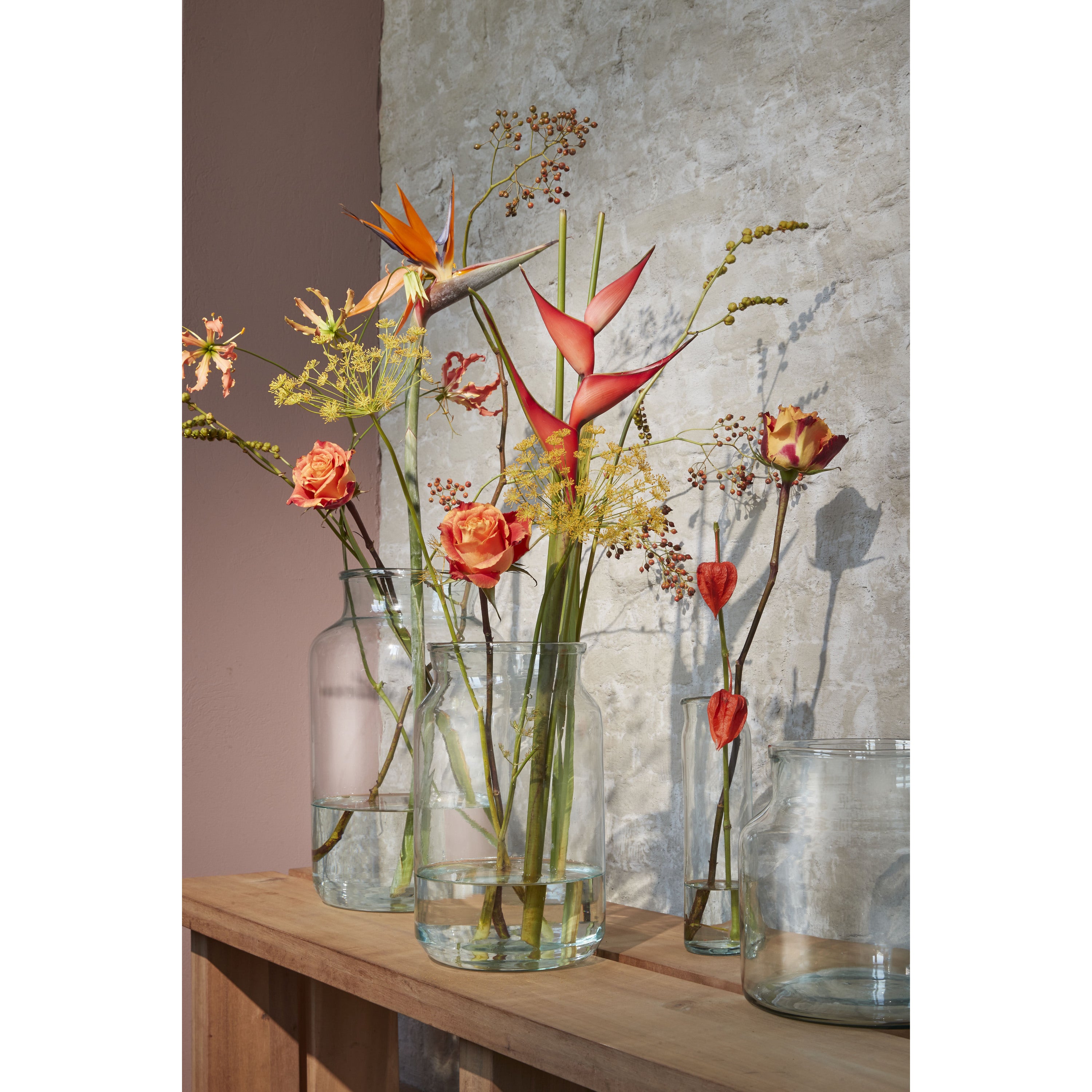 Mica Decorations Vienne vaas transparant - h30xd18cm