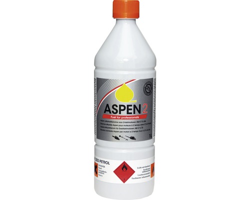 Alkylaatbenzine ASPEN 2-takt gebruiksklaar 1 L voor tuinmachines en bosbouwmachines