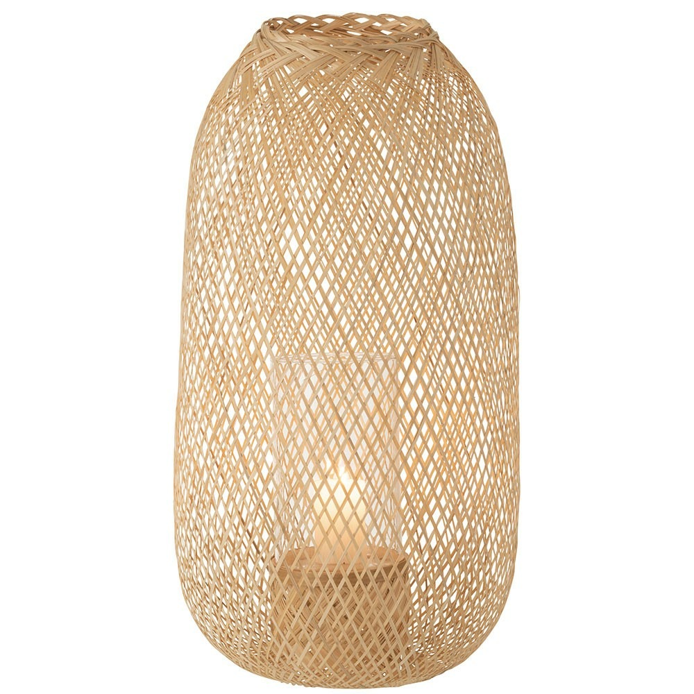 Lanterne hazel bambou naturel large