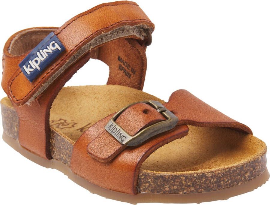 Kipling Fabio leren sandalen cognac Bruin Jongens Leer Effen 25