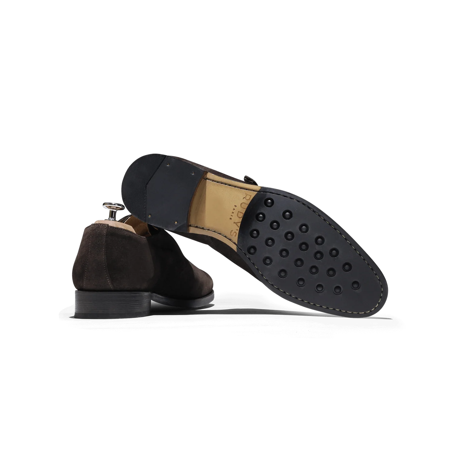 Sun-Chaussure à boucle en velours marron