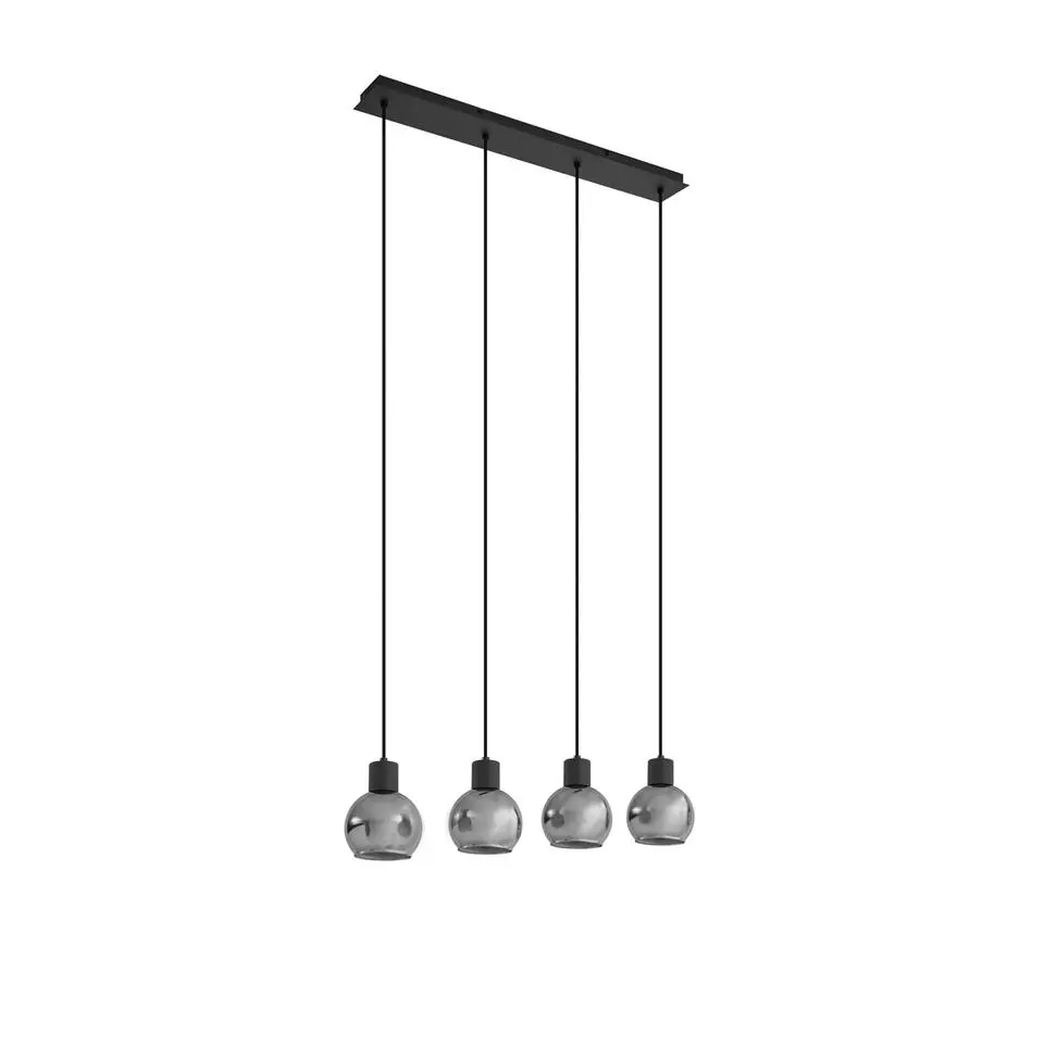 Qazqa hanglampen vidro grijs e27