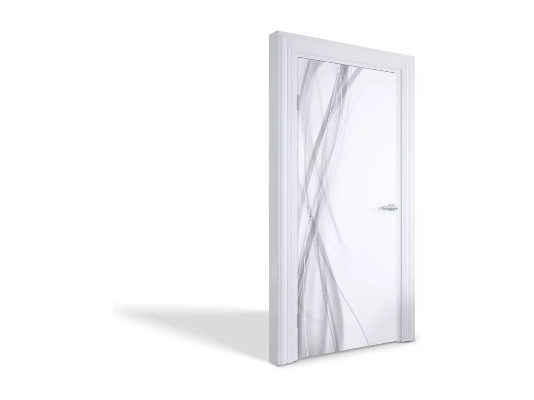 Stickers décoratifs pour portes intérieures - Lignes abstraites 95x205 cm