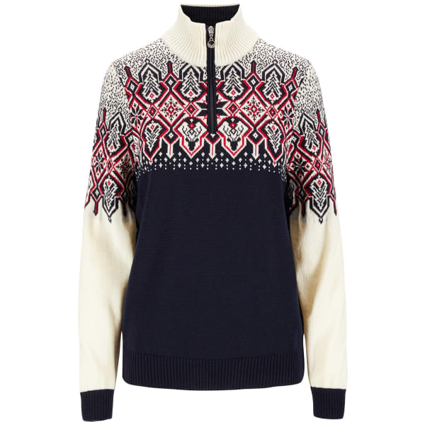 Pull DALE OF NORWAY WINTERLAND SWEATER W NAVY OFFWHITE RASPBERRY