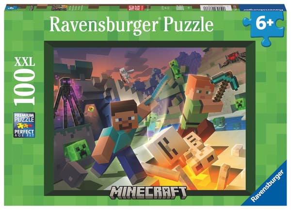 Minecraft Monster puslespill 100 brikker Ravensburger
