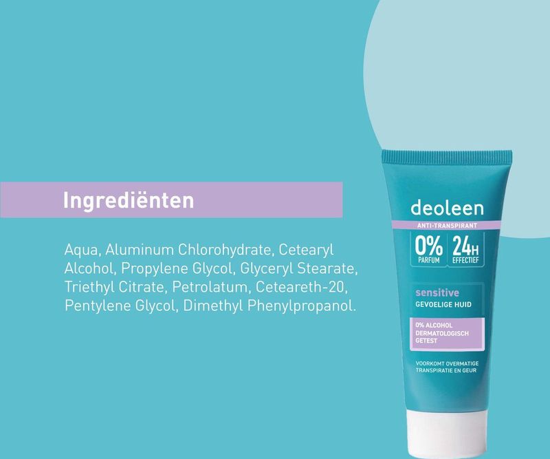 Deoleen Anti-transpirant Crème Sensitive - 50 ml