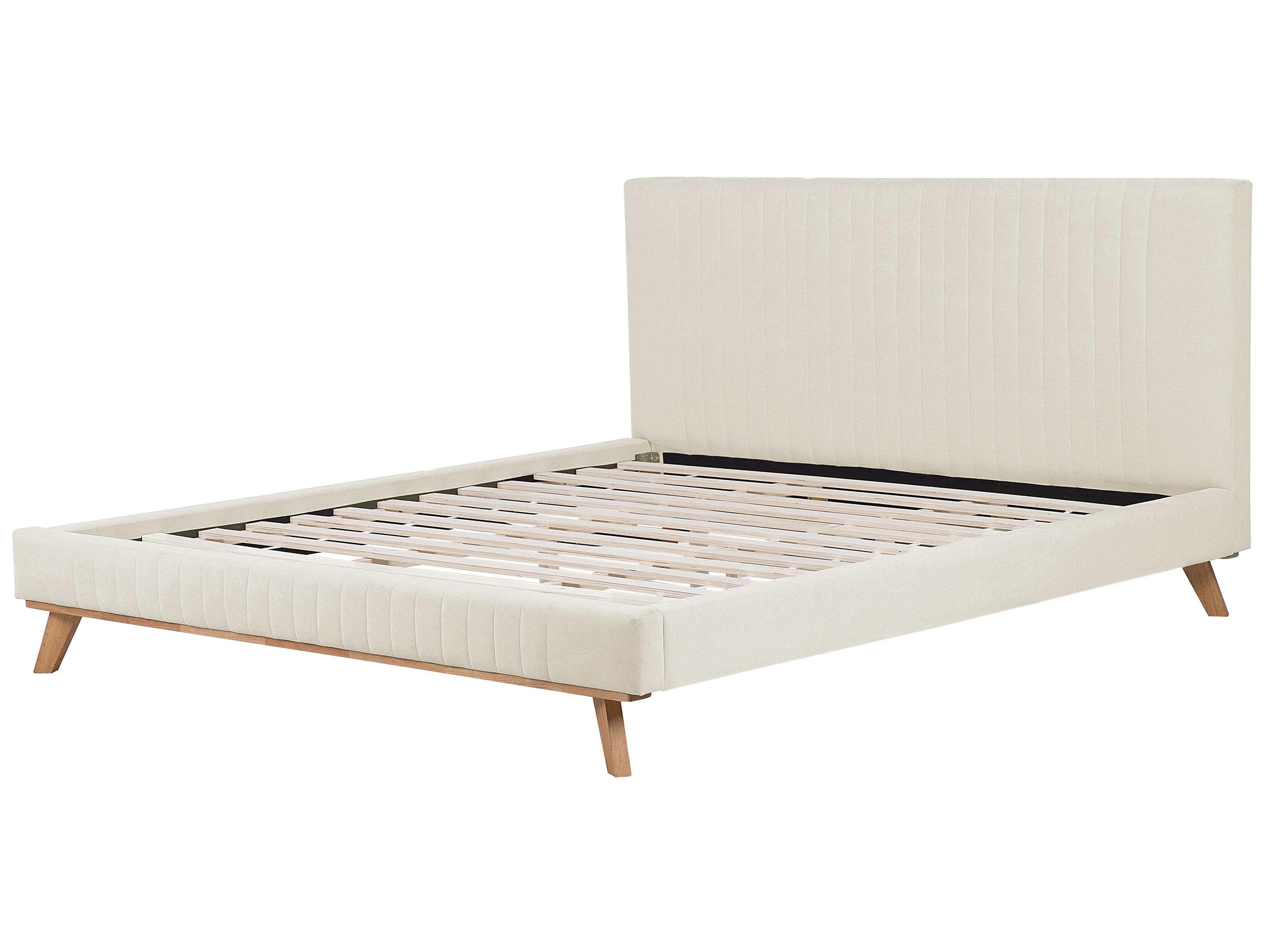 Bed Chenille TALENCE 180 x 200 cm Lichtbeige