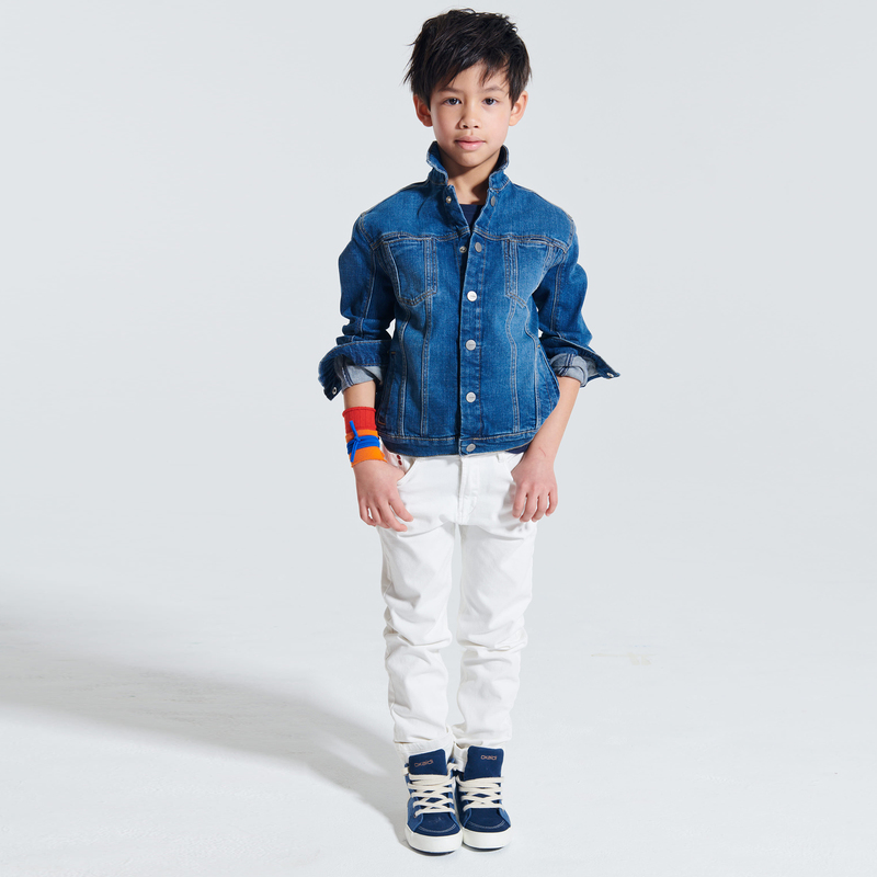 Veste en jean bleu garçon