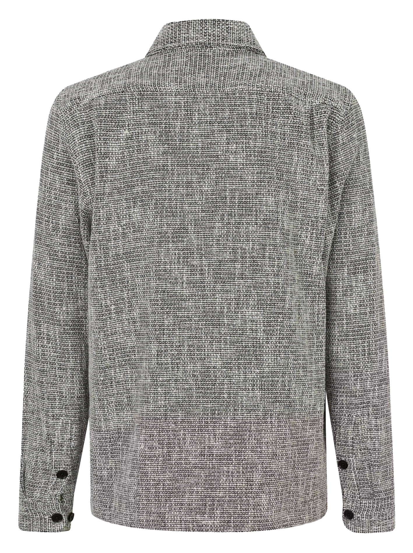 SATAKA - Surchemise droite col classique en coton mélangé | Noir