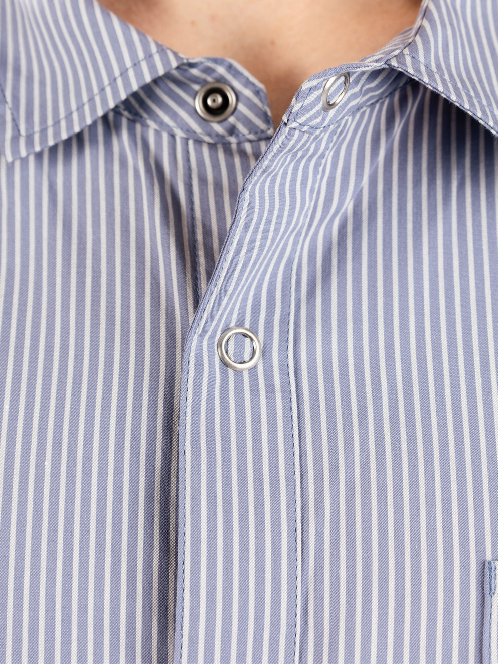 Brixton Builders Auto Shirt twilight blue/white strip