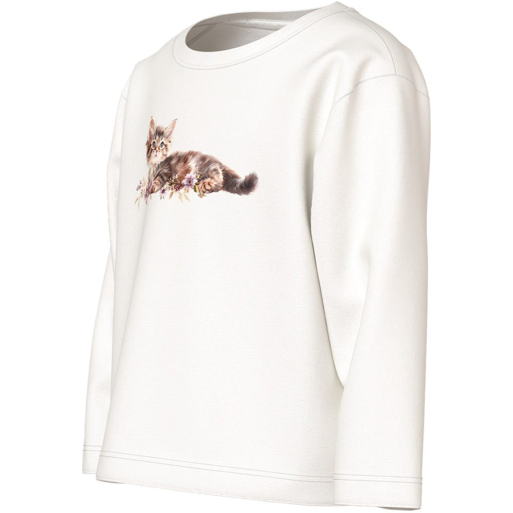 Køb Name It Cloud Dancer Kitten Nmfvotea Ls Nreg Top