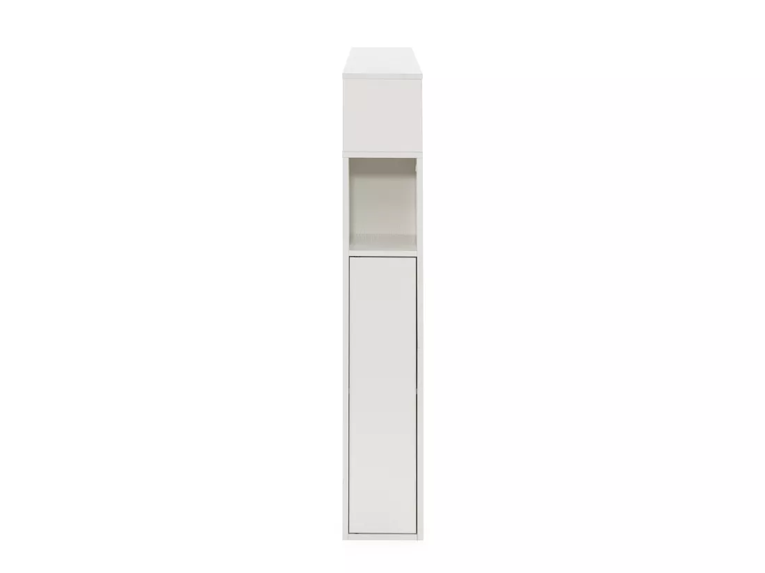Tête de lit Zeus 95 cm blanc, 2 portes 9 trous