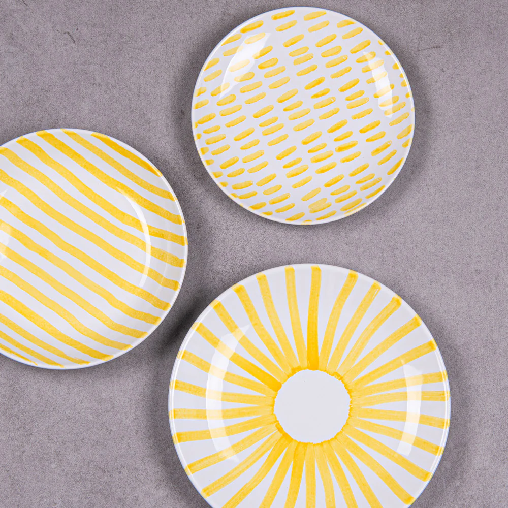 Assiette plate Santiago jaune 26 cm (lot de 6) Table passion